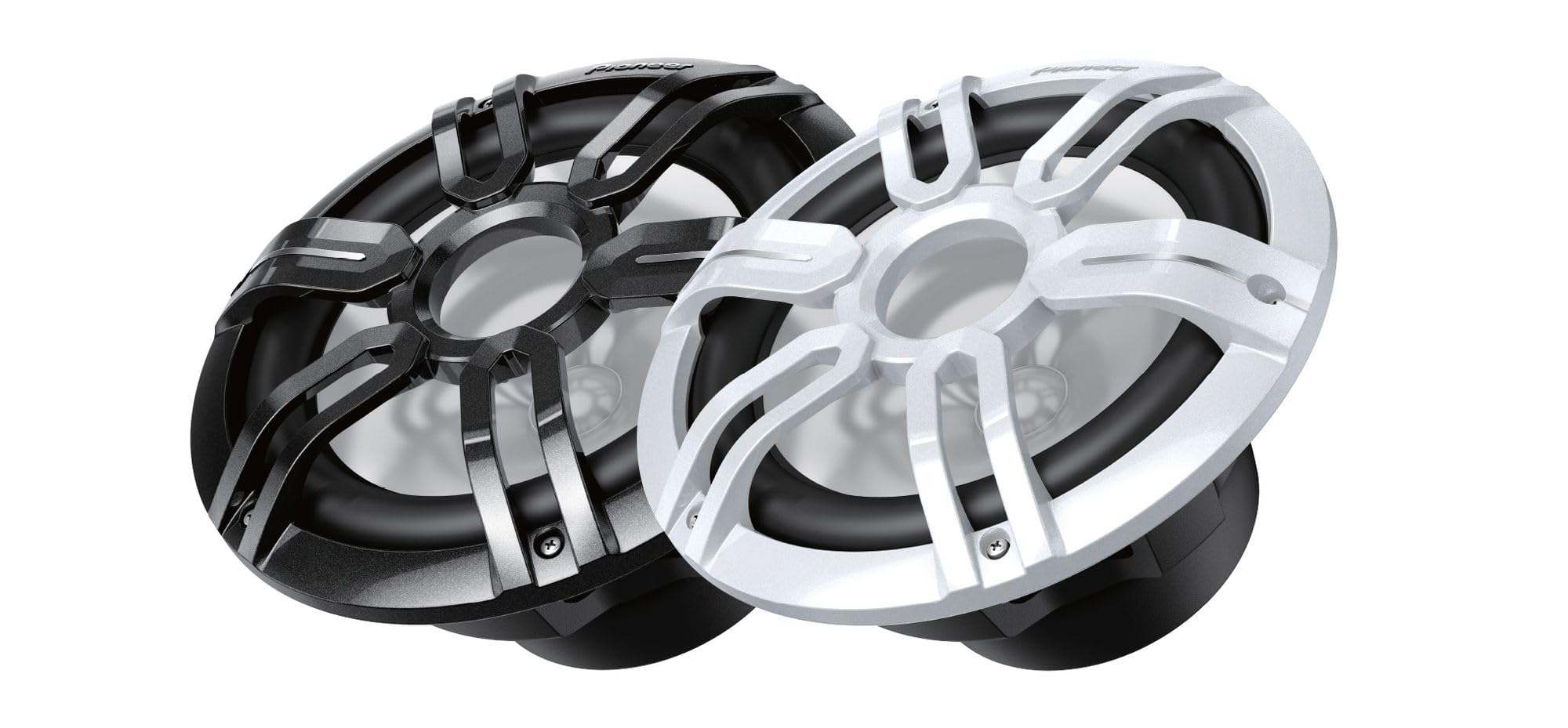 Pioneer TS-ME100WS 25cm Marine Subwoofer 300W RMS, 1x 4 Ohm, IPX7, (permut-weiße & schwarze Sportgitter)