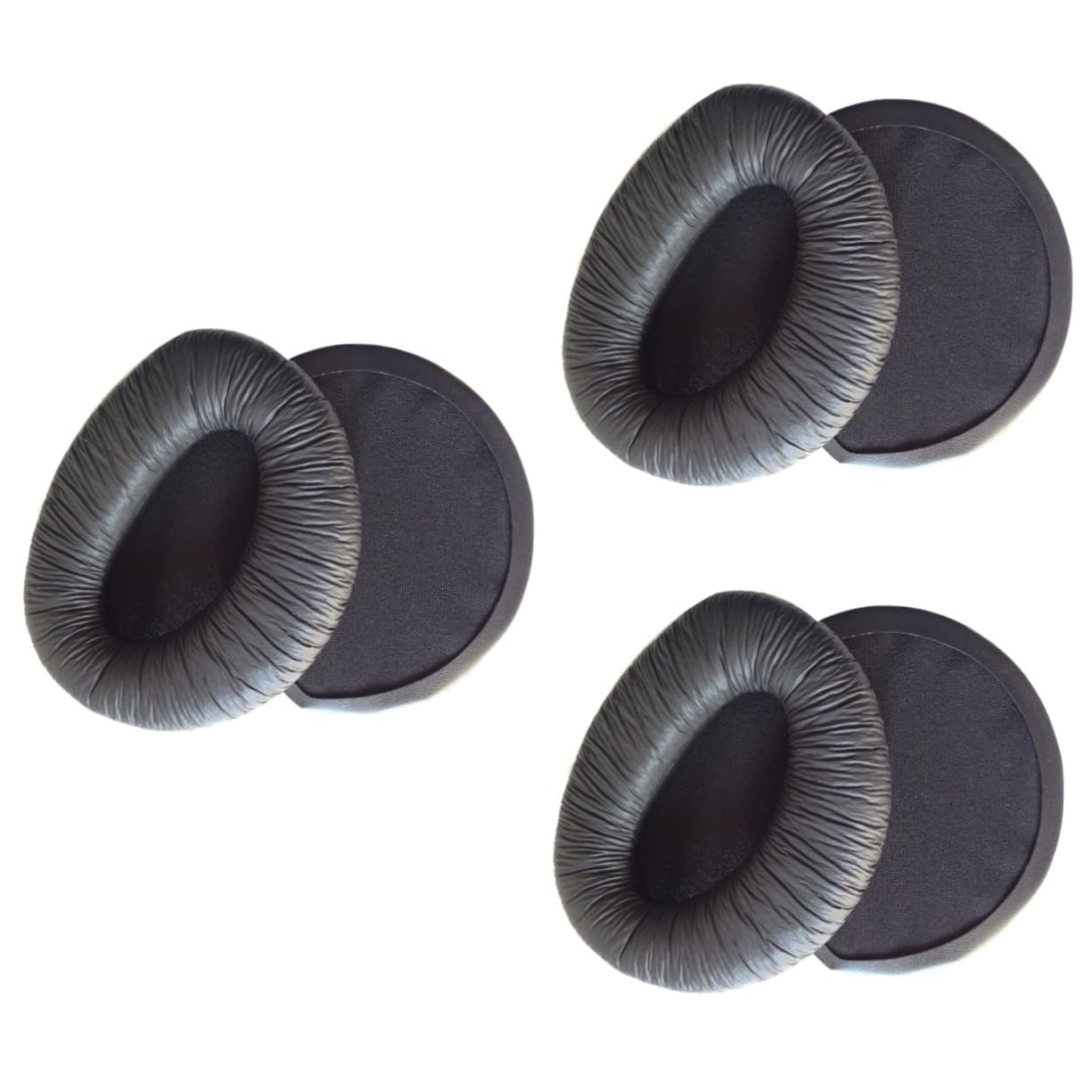 PartyKindom 3pezzi Cuscinetti Auricolari Di Ricambio Per Cuffie Design Pu e Migliora Suono Nero Confortevoli e Resistenti