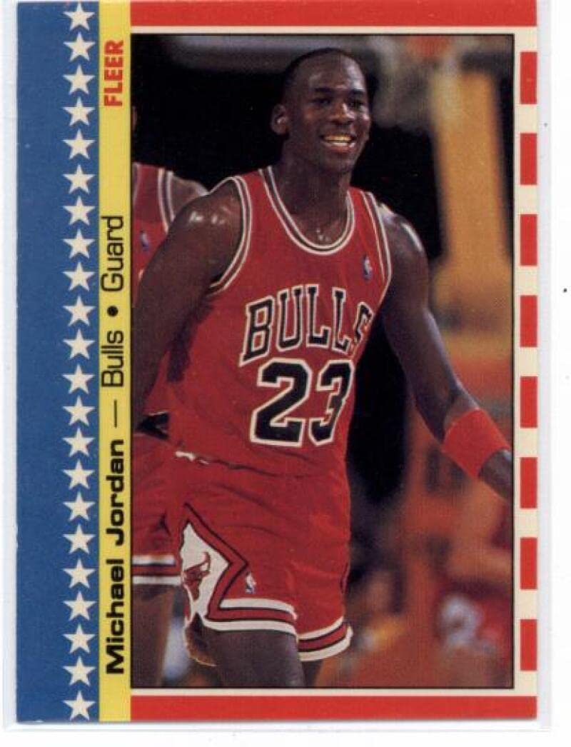 Amazon.com: 1987-88 Fleer Stickers #2 Michael Jordan NM-MT