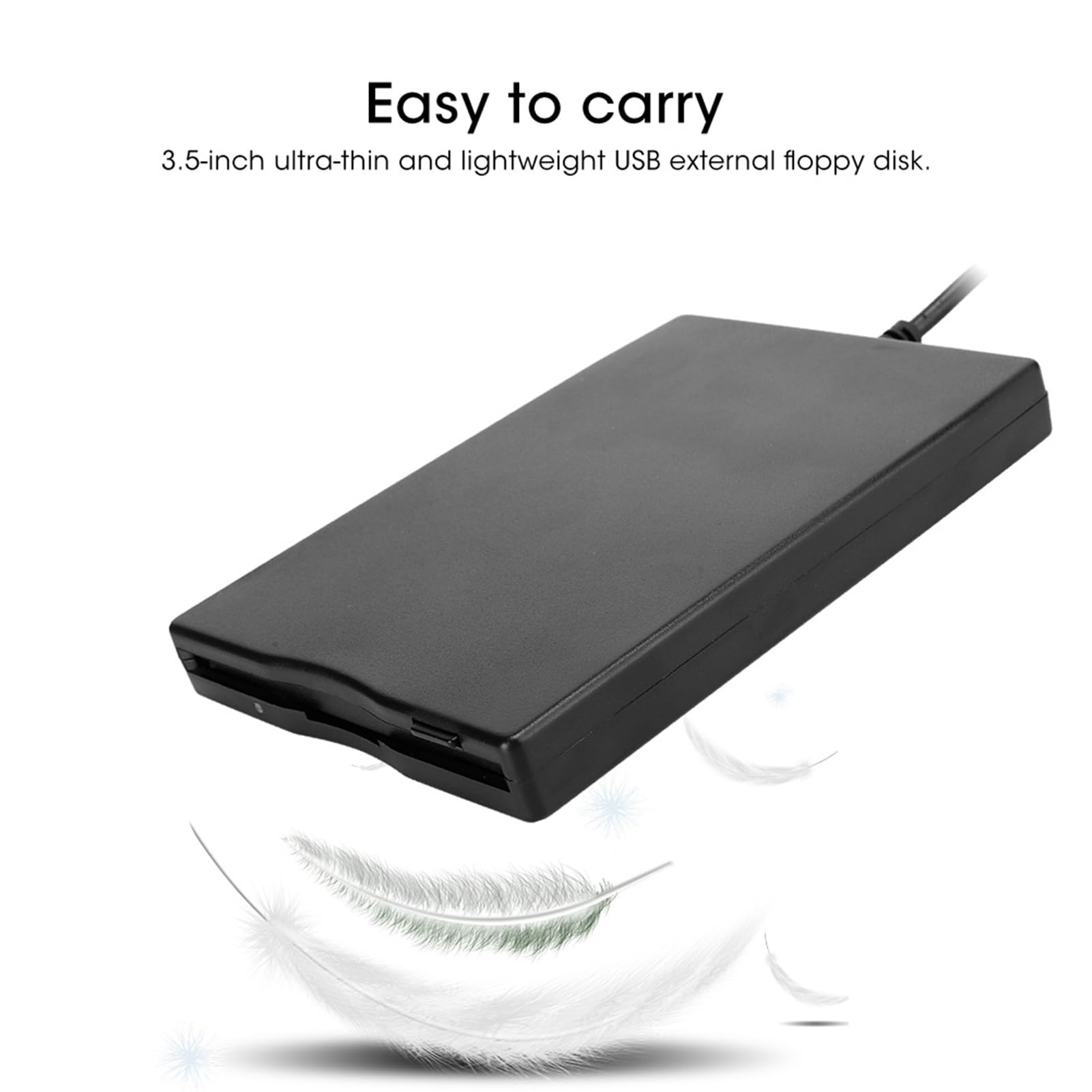Bewinner Lector de Disquete, Unidad de Disquete USB Externa de 3,5 Pulgadas, Unidad de Disquete Extraíble Externa para Computadoras Portátiles de Escritorio 10 8 7 Vista