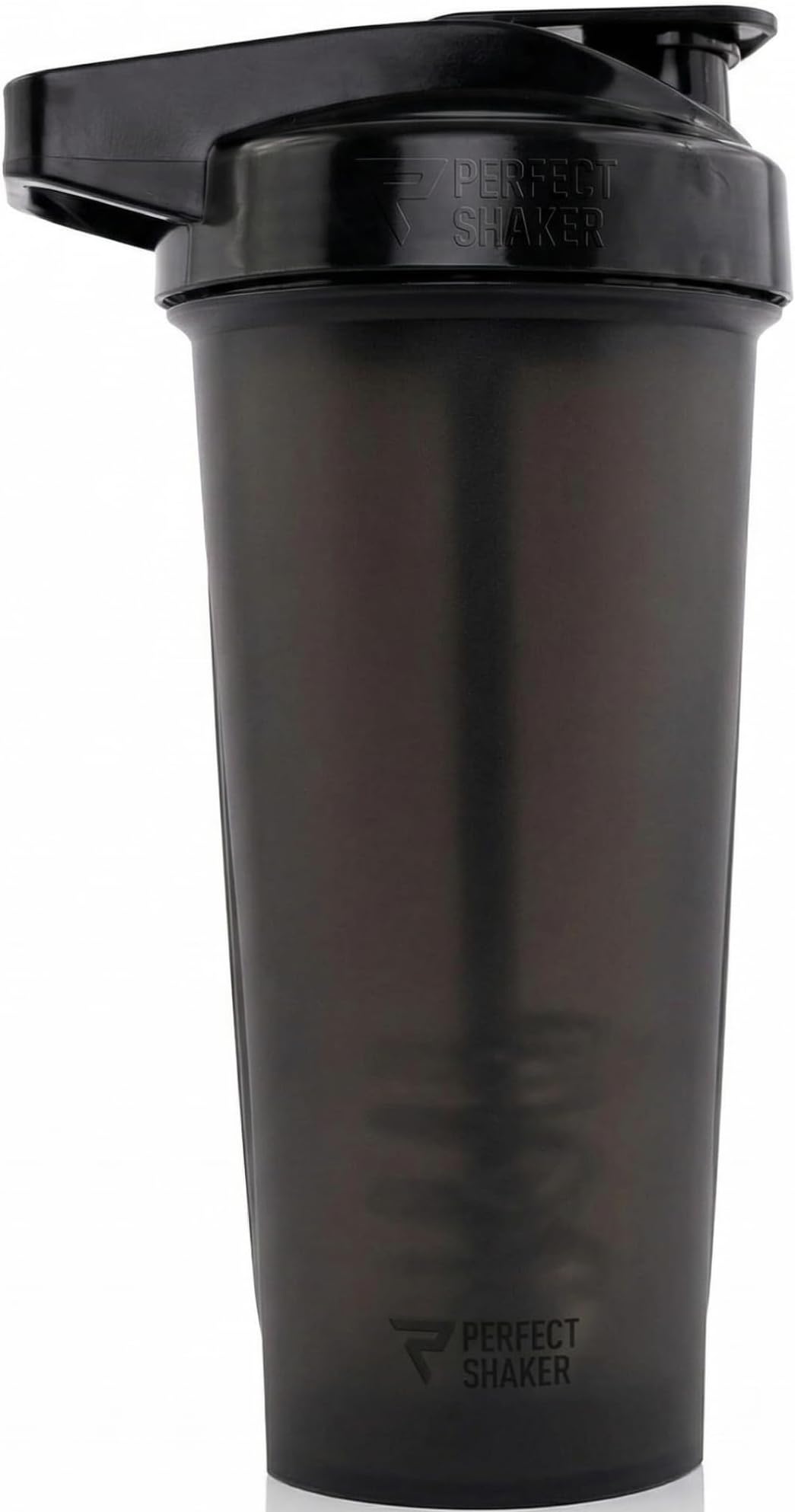 PerfectShaker ACTIV Protein Shaker Bottle | Leak-Proof, BPA-Free, Shatter-Resistant | ActionRod Mixing Technology for Smooth Blends | Gym, Fitness & Sports Mixer Cup - Black -28oz