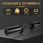 16" Olympic Dumbbell Handles,Loadable Dumbbell Bars set for 2-inch Standard Plates Weight Bars with 2 Pair of Spring Collars for Home Gym Strength Training
