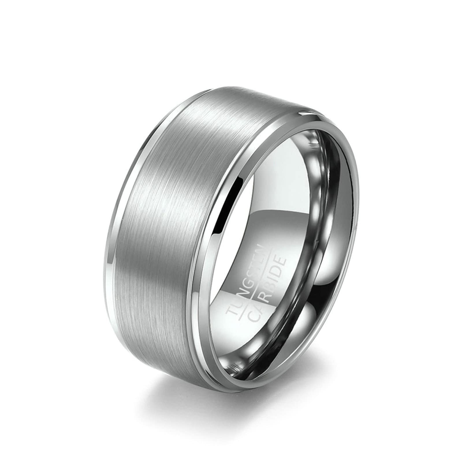 Daesar Men's Wedding Band – 8MM Matte Stainless Steel, Comfort Fit, Free Engraving, Gift Box