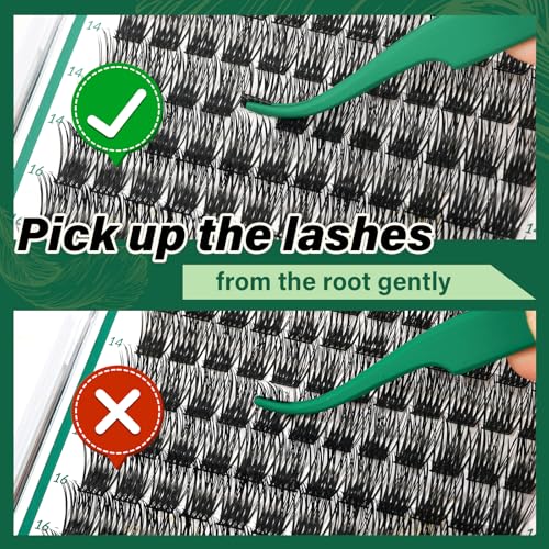 Image of KEYYOU Lash Clusters Air Touch Soft Volume D Curl 12mm Individual Lashes