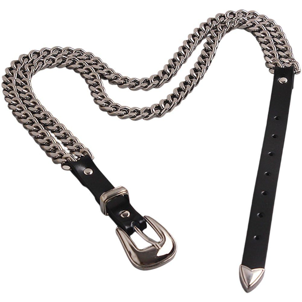 Ceinture ajustable punk gothique pour ceintrer une robe ou un jean noir