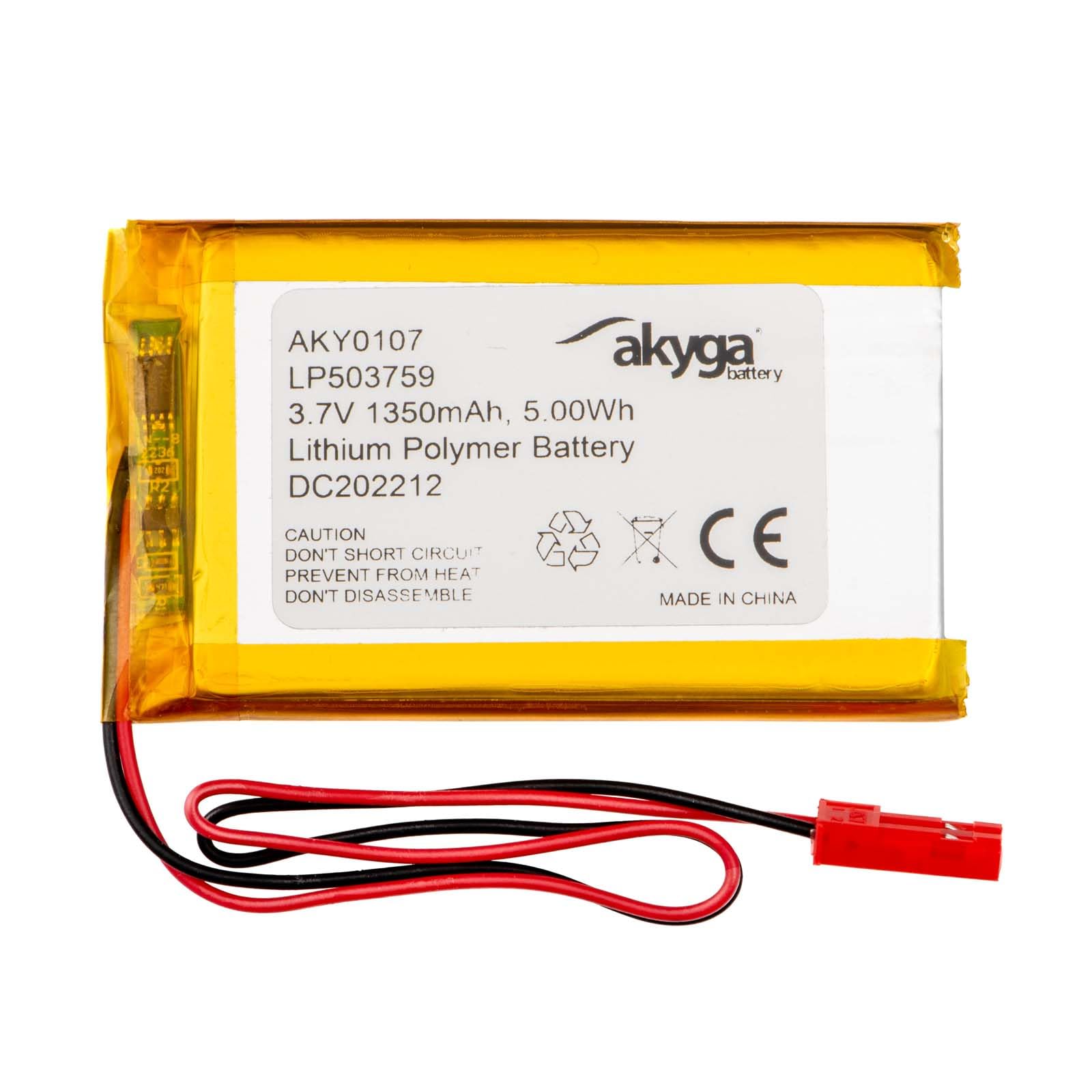 Akyga AKY0107 Battery pack Non-standard LiPo 3.7 V 1350 mAh Rechar...