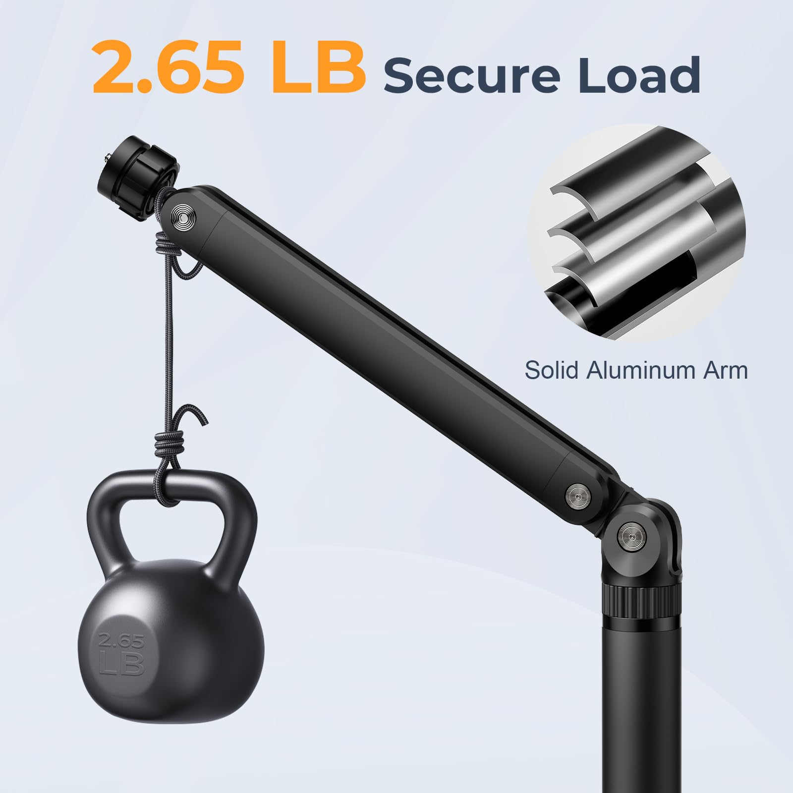 POLESTO Desktop Microphone Stand, Adjustable Mounting Arm with Multiple Threads for Blue Yeti Fifine, Shure - Image 2