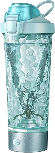 Miniatura 8 de Botella mezcladora eléctrica de proteínas, botella mezcladora eléctrica de proteínas, 24 onzas, mezcladora recargable, sin BPA, Tritan (negro) Negro