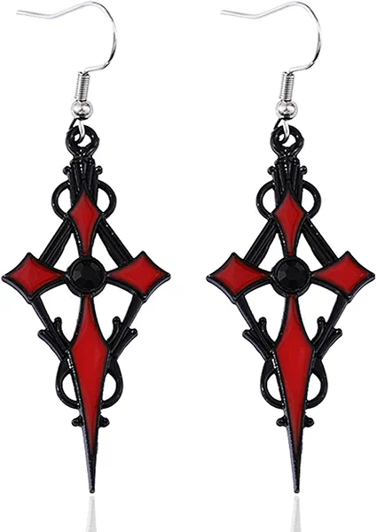 Aksod Halloween Earrings Dangle Coffin Skull Cross Drop Earrings Punk Gothic Holiday Festive Costume Earrings Jewelry for Women