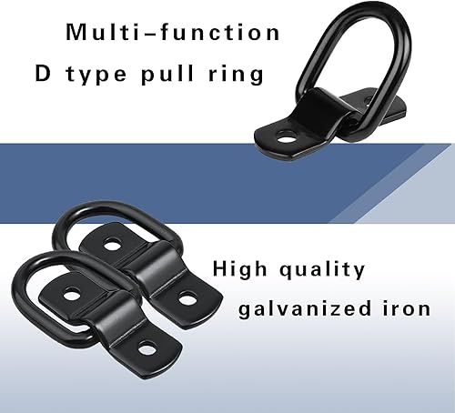 Miniatura 3 de 4 anclajes de amarre de anillos en D, anillos de tracción de remolque multiusos, hebillas de sujeción multifuncionales, cierres de puerta duraderos,