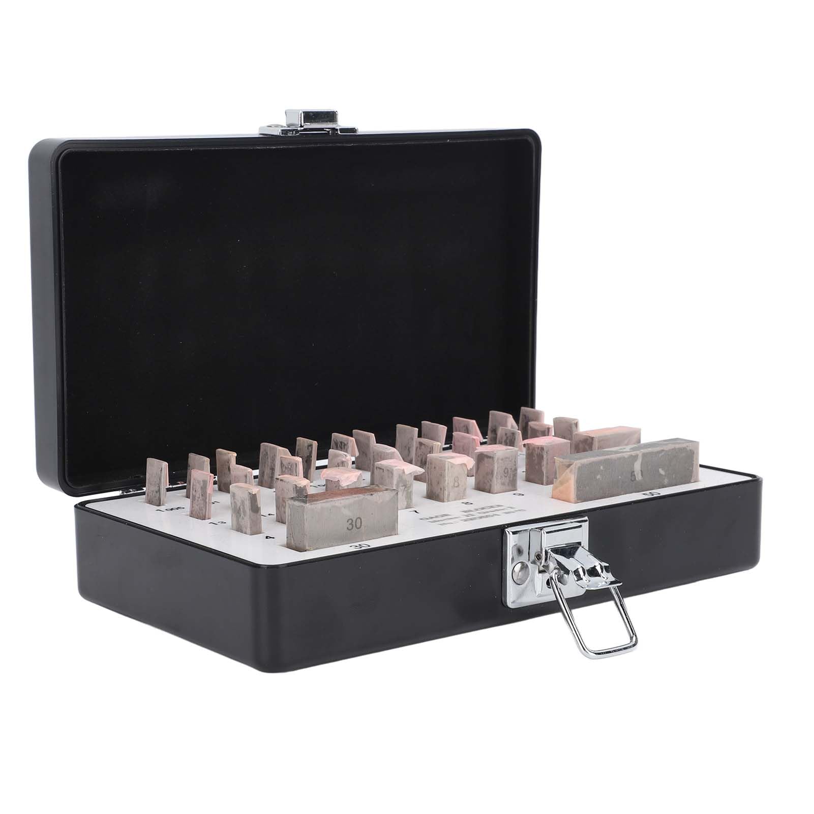 SIXRUN Juego de Bloques Patrón de Acero, Kit de Herramientas de Medición de Alta Precisión de 32 Piezas para Calibración con Estuche