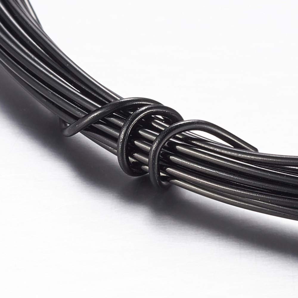 Julz Beads 10M Black Aluminium Wire - 1Mm - 18 Gauge - Craft Wire - P00327l Large