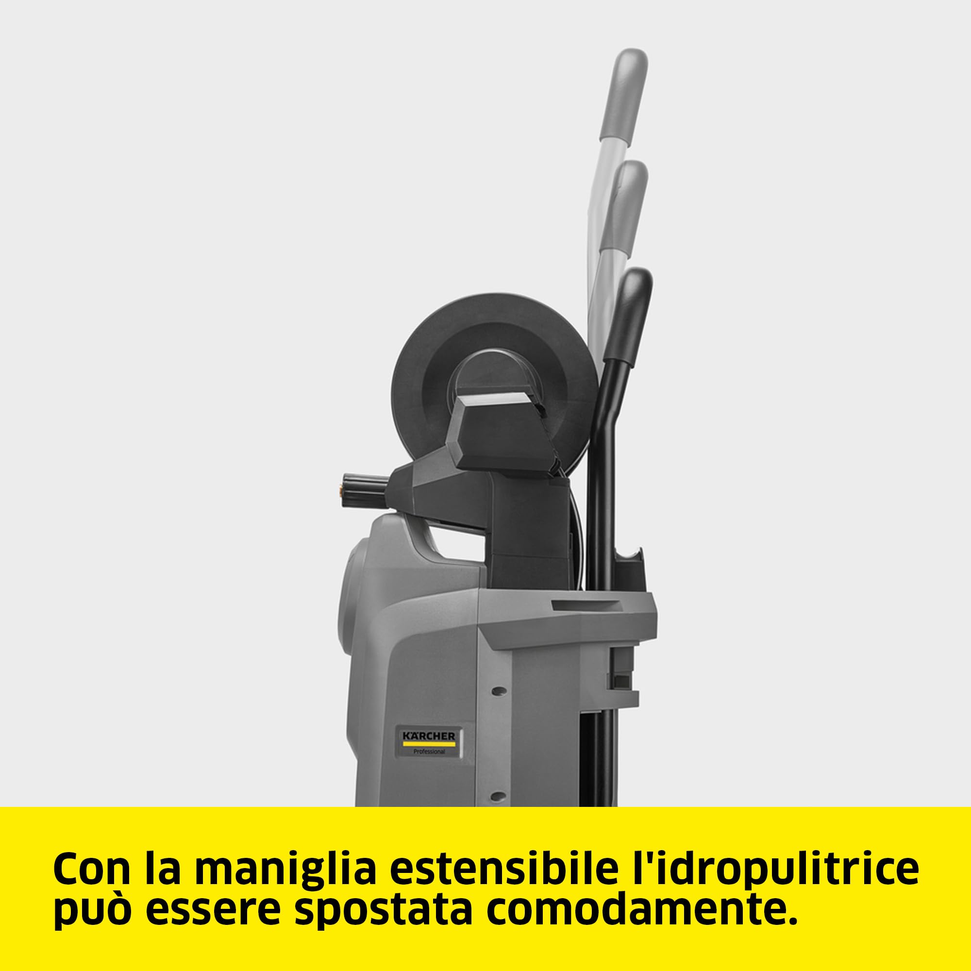 KÄRCHER idropulitrice professionale ad acqua fredda HD 4/10 X Plus Classic con avvogitubo integrato, pressione di lavoro 100 bar, portata 400 l/h, tubo 8 m, pistola ad alta pressione, ugello rotante