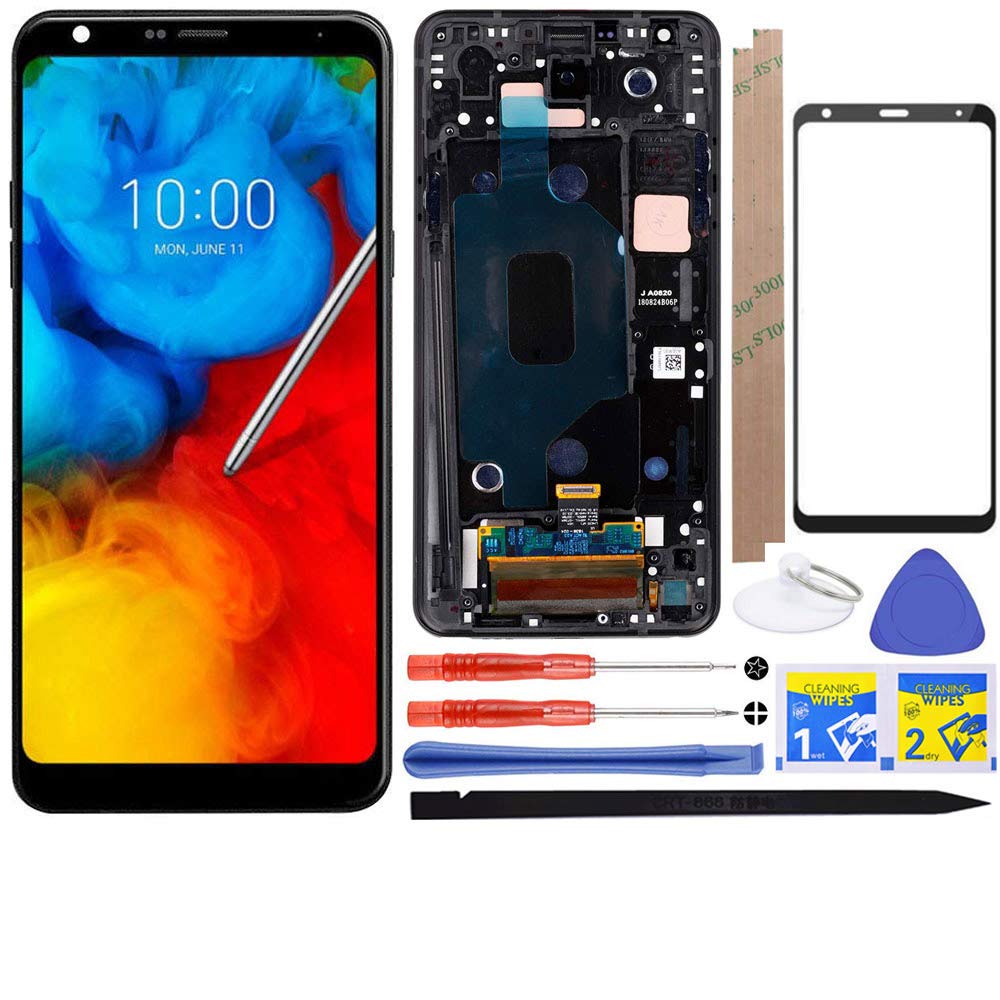 LCD Display Screen Replacement Touch digitizer for LG Stylo 4 / Q Stylus Q710 Q710MS Q710CS Q710AL Q710TS Q710US Q710ULS Q710ULM L713DL LMQ710FM 6.2"(Black w/Frame)