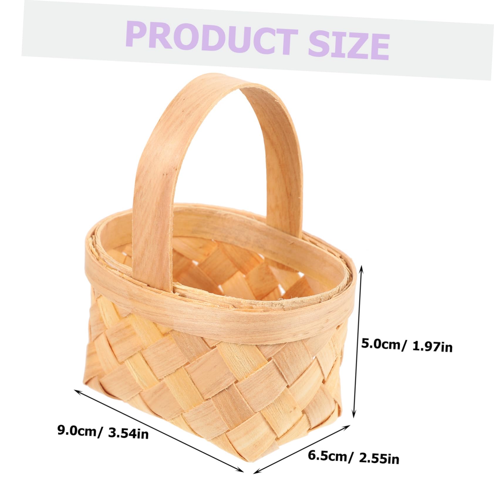 Yardwe 4pcs Handmade Baskets Flower Arrangement and Storage Containers Multi Functional Rustic Baskets for Home Decor and Organization