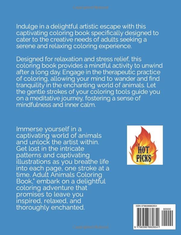 Adult Animal Coloring Book: Indulge in a delightful artistic escape with this captivating coloring book specifically designed to cater to the creative ... a serene and relaxing coloring experience. image 3