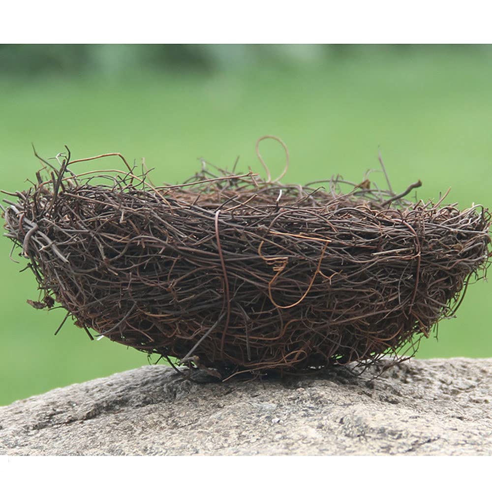 Sztuczne gniazdo ptaków vintage 15 cm dekoracja wiosenna