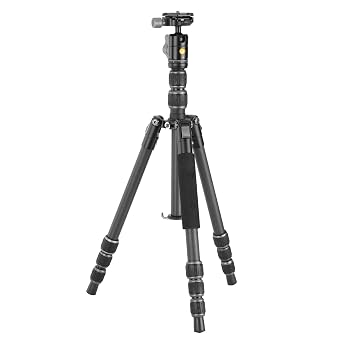 Vanguard VEO 3GO 204CB G2 Lightweight Carbon Fiber Travel Tripod with Ball Head, Smartphone Holder, Bluetooth Remote, and Tripod Bag