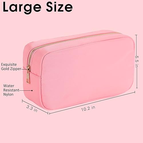 Miniatura 2 de ChezMax Bolsa de maquillaje de viaje, bolsa de cosméticos de nailon para bolso, organizador de artículos de tocador, bolsa impermeable con