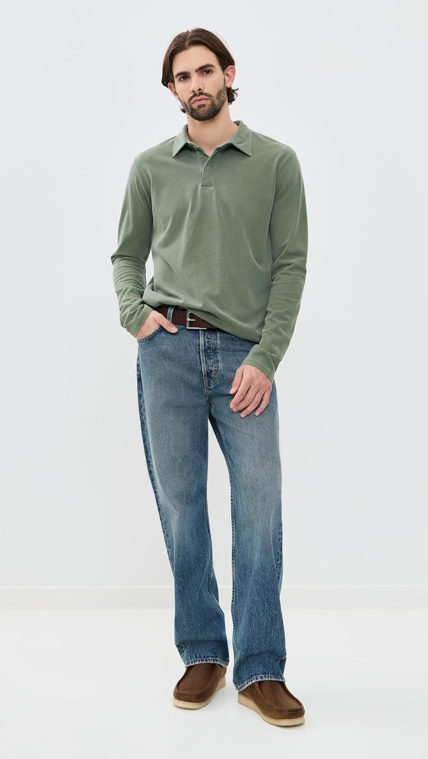 Save Khaki Men's Long Sleeve Polo - Image 5