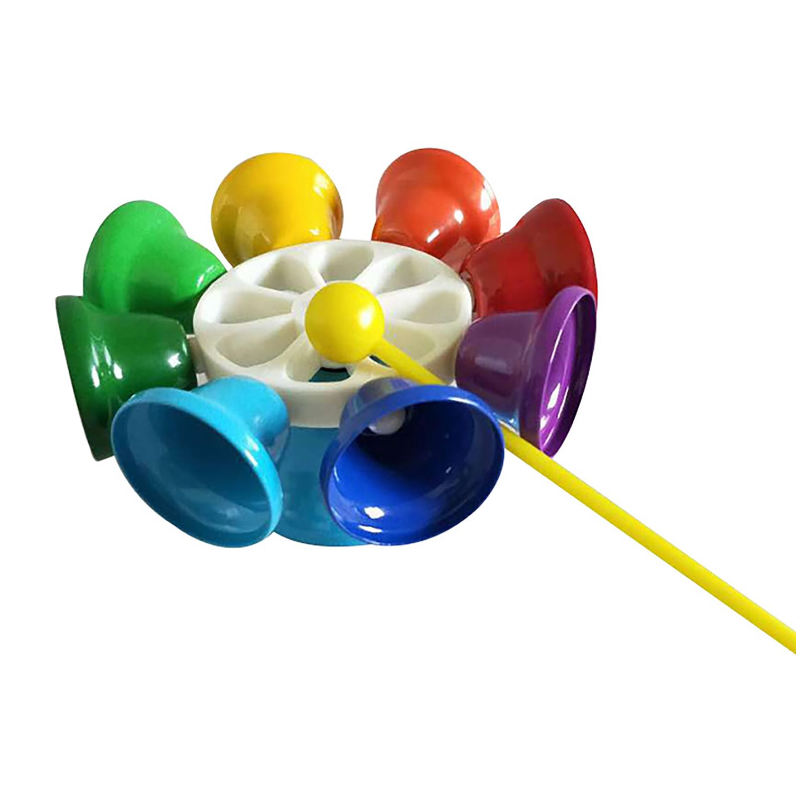 Musical Bell 8 Notes Metal Musical Percussion Bells Rainbow Color Orff Turning Bell for Kids Teaching Kindergarten Education