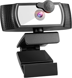1080P Webcam HD Camera,Web Cam with Microphone And Tripod USB PC Computer Laptop Desktop Webcams,Wide Angle Autofocus for Video Streaming Skype Zoom