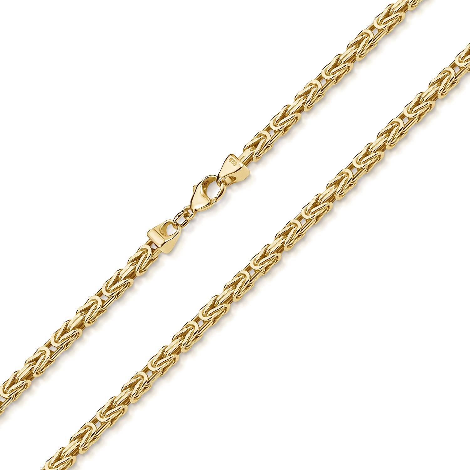 MATERIA by Matthias Wagner Collana da uomo in argento 925 placcato oro 50-70 cm