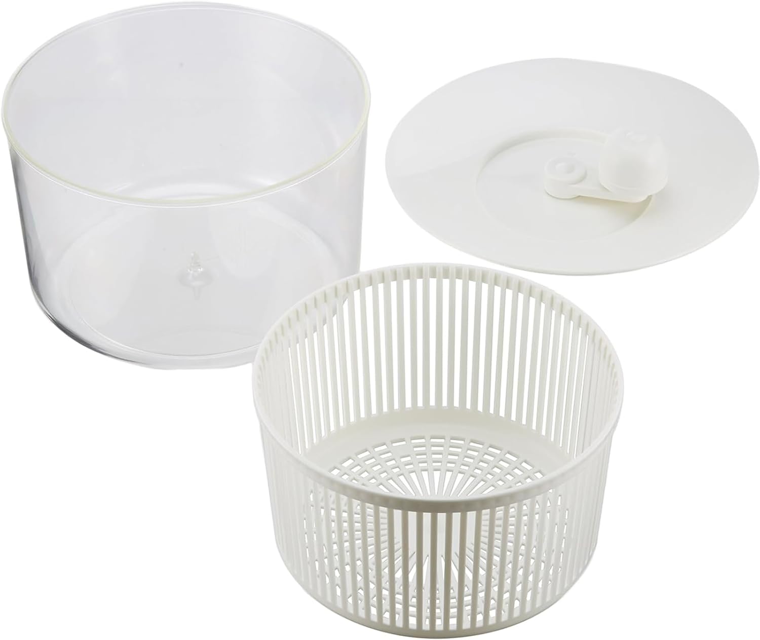 山研工業(Yamaken Kogyo) Crab Salad Spinner (Vegetable Drainer), ノーマル, White