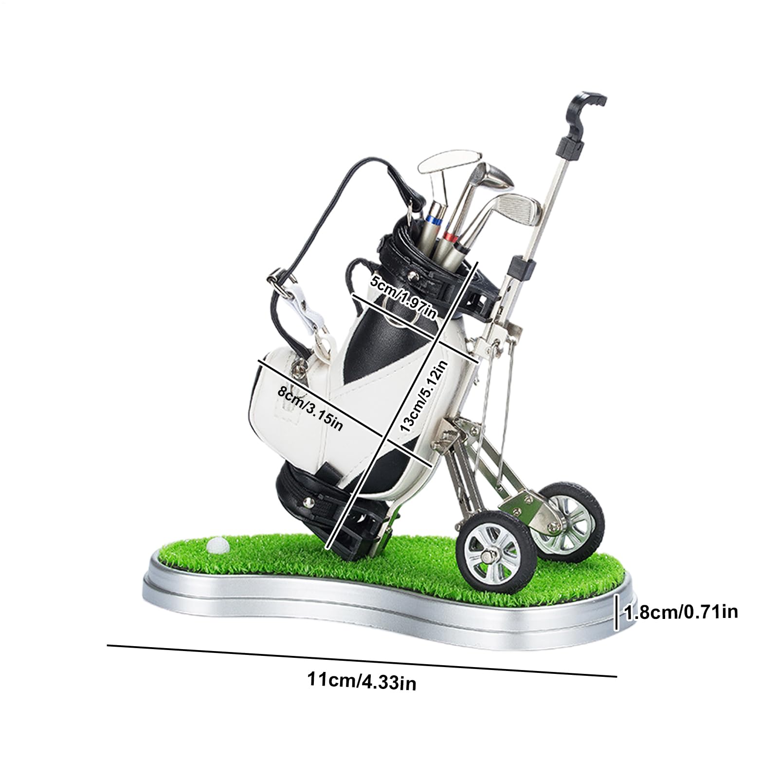 Generisch Portabolígrafos para bolsas de golf, bolígrafos de golf en miniatura para escritorio, juego de bolígrafos creativos, relleno de calcetín de Navidad, recuerdos de golf únicos para papá