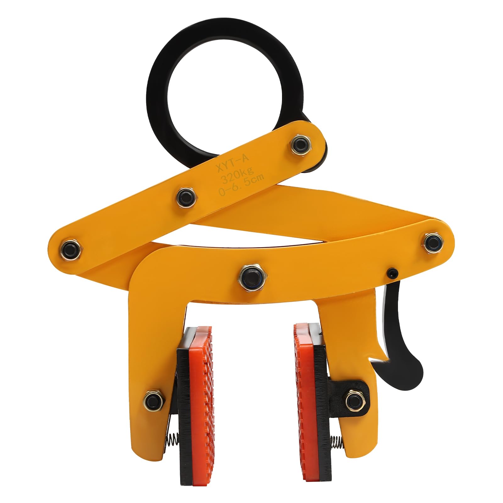Palettenzange 320kg Industrie Manganstahl Abziehklemme 0-6.5cm mit Anti-Rutsch Pads Bordsteinzange für Gabelstapler Holztransport Usw