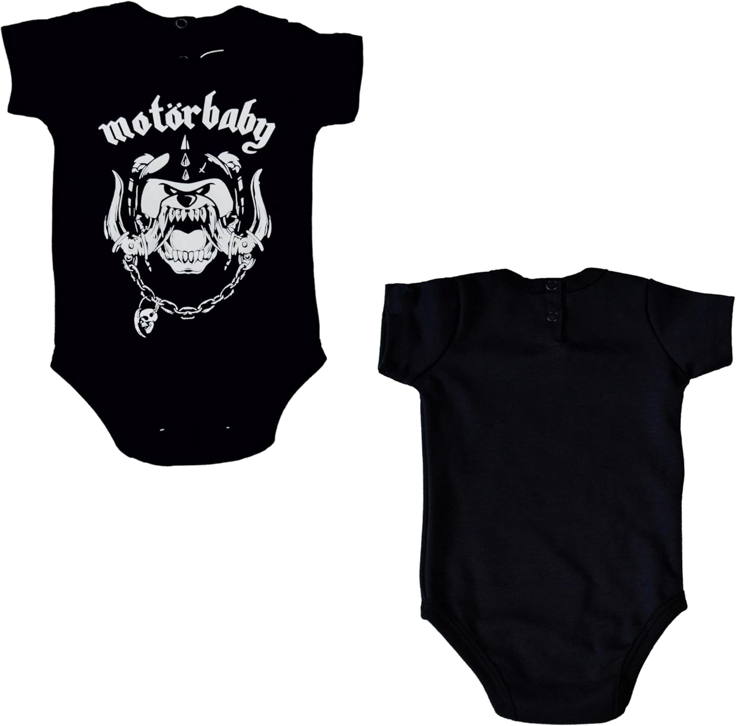Metalhead in Training: Classic Band Emblem Baby Bodysuit