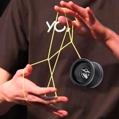 Miniatura 4 de YoYo profesional sin respuesta YoYo agujero negro, aleación de aluminio YoYo para niños, principiantes y adultos, reproductor YoYo avanzado de YoYo,