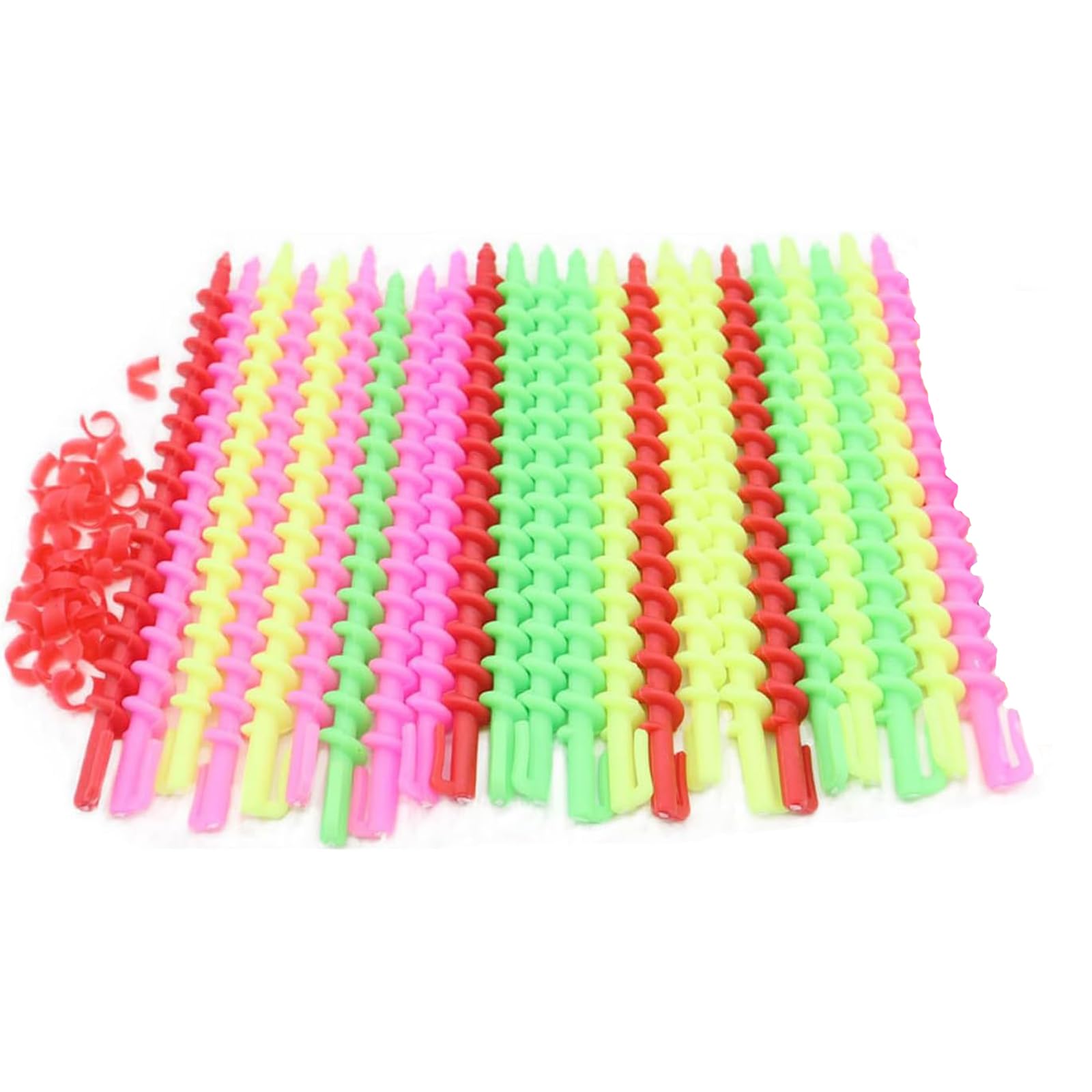 Tazweeq 21 Pieces Spiral Hair Perm Rod Plastic Long Barber, Hairdressing Styling Curling Perm Rod Hair Rollers Salon Tools, No Harm Perm Bar Hairdressing Tools & Supplies (18cm)