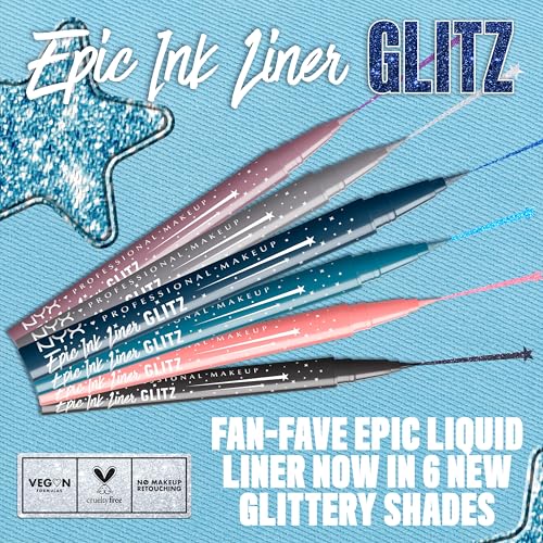 NYX PROFESSIONAL MAKEUP Epic Ink Glitz Eyeliner, Metallic, Bootcut Bling - image 3