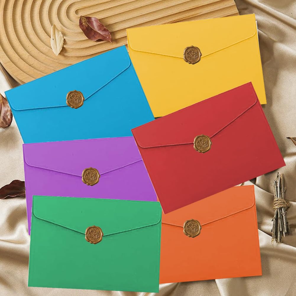 36 Buste Colorate Per Lettere E Regali – Carta Perlata, Chiusura A Cuore, 12 Colori, 10,5x7 Cm