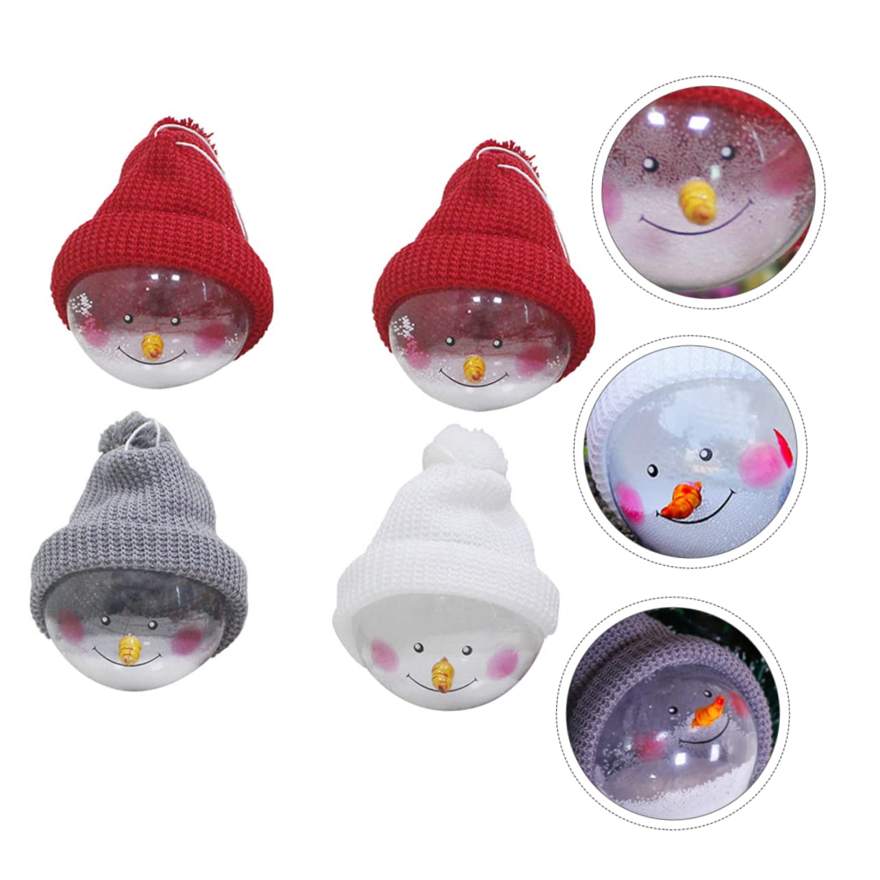 OUNONA 12stücke Weihnachtsbaumkugeln Mit Schneemann-Design Bunte Hängende Christbaumornamente Für Festliche Dekorationen Für Weihnachten Hochzeiten Und Partys