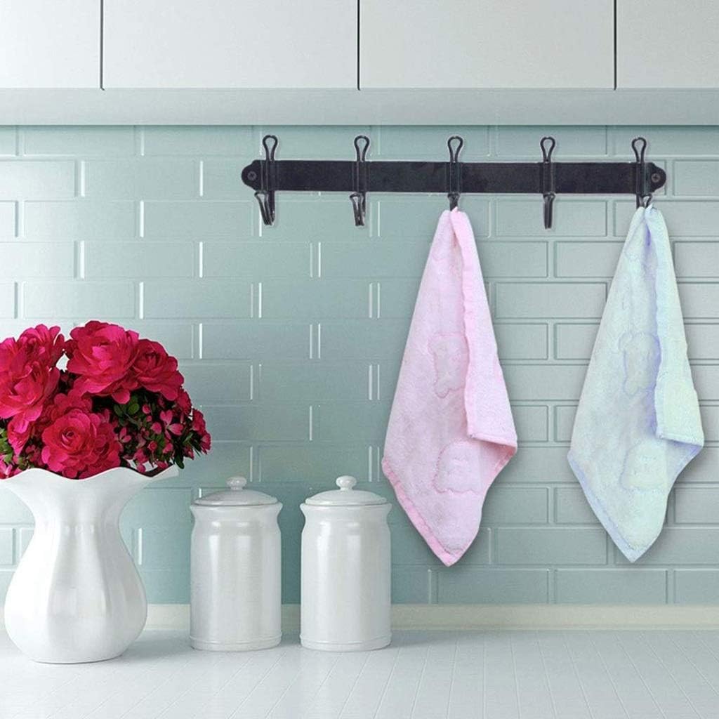 Black Coat and Hat Iron Coat Rack with 5 Hooks for Home Coat Hook Towels Bedroom Hook