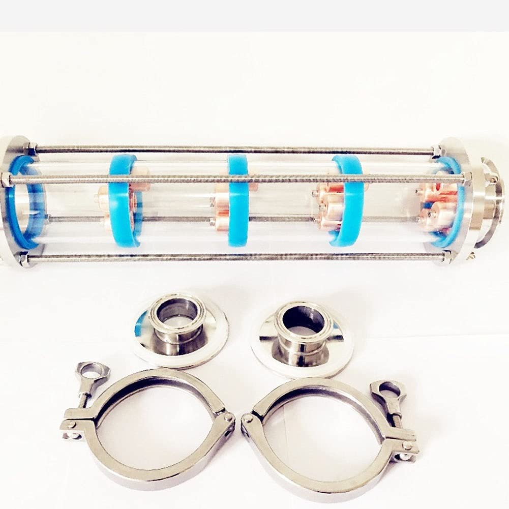 Colonna Dell'obiettivo Di Distillazione Da 3 "con Set Di Piatte In Rame 4pcs, Acciaio Inox For Vetri Di Vista TRI-CLAMP Sight 304 (Thread Specification : Set 2)