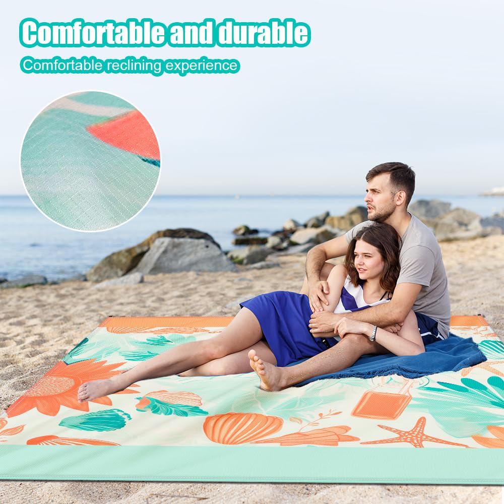 Stuoia Spiaggia Antisabbia Impermeabile Coperta Picnic Campeggio Ultra Sottile Pieghevole Portatile 300x280CM