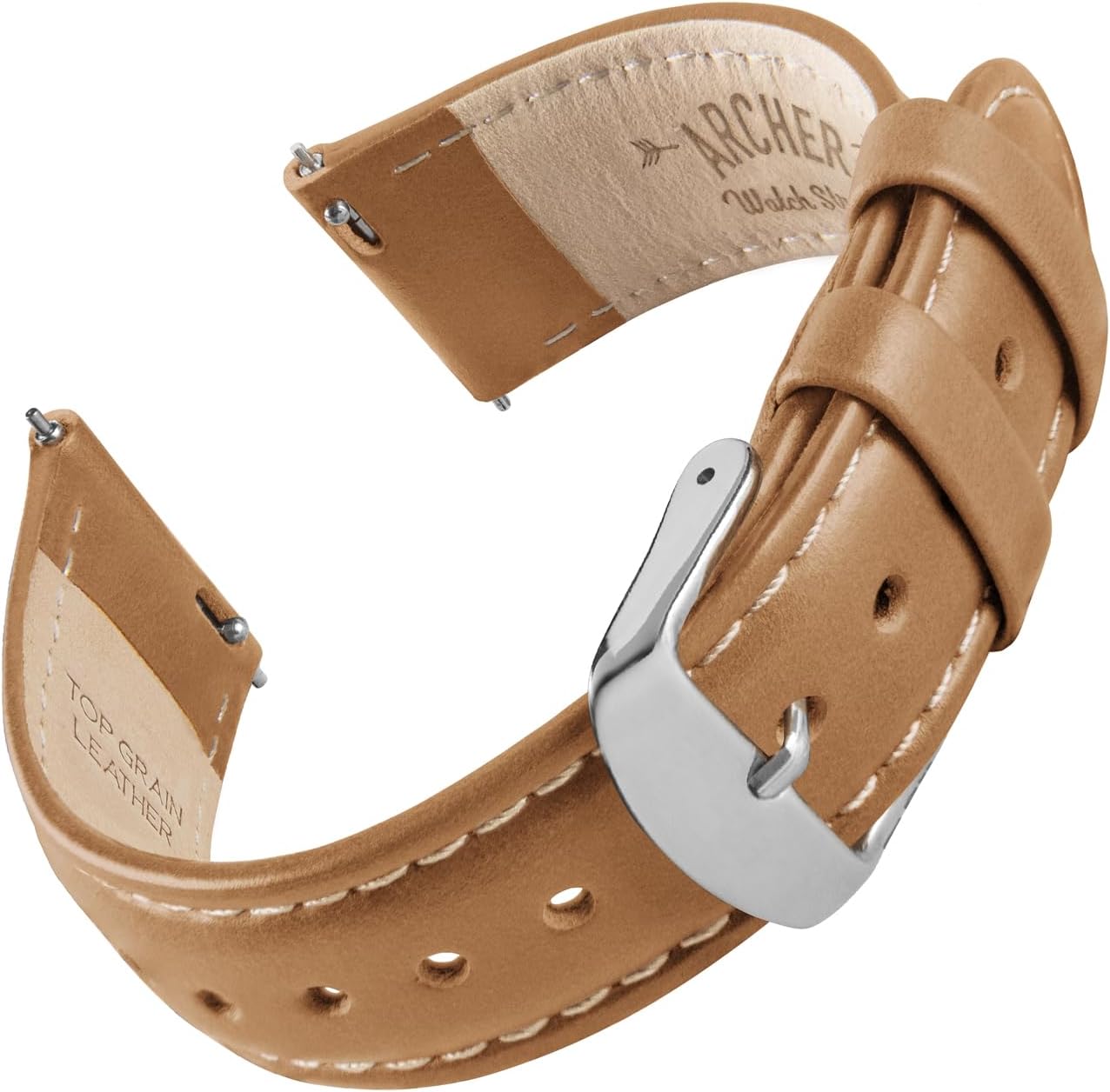 Archer Watch Straps - Top Grain Leather Quick Release Watch Bands