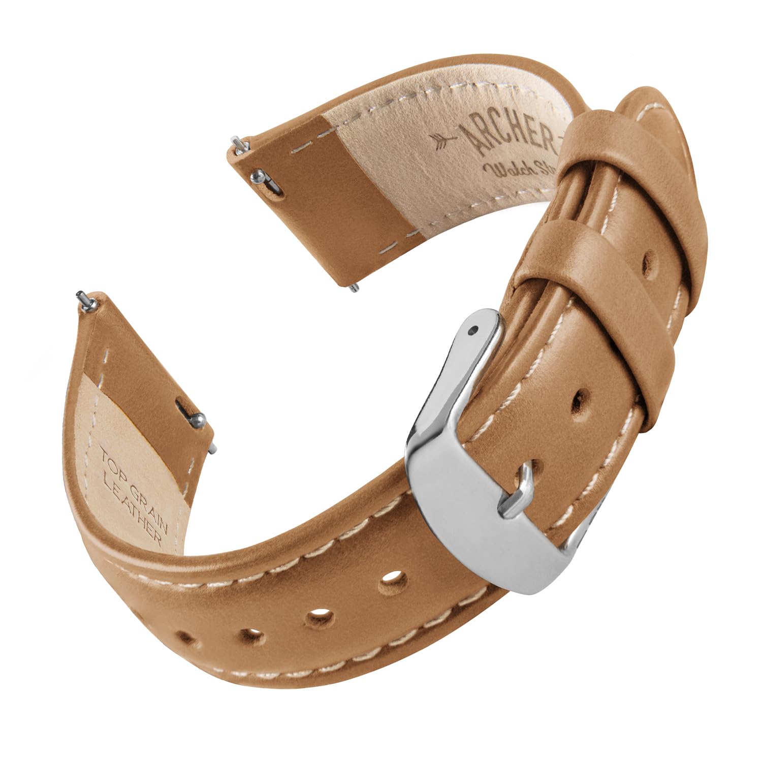 Archer Watch Straps - Top Grain Leather Quick Release Watch Bands