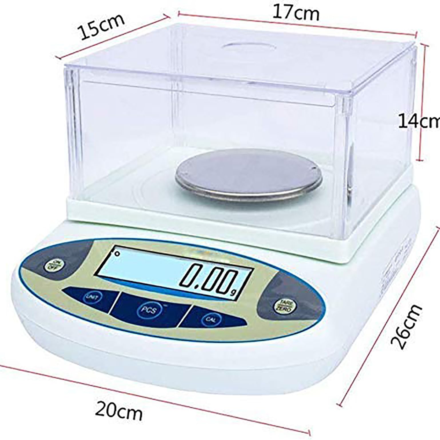 Cyfrowa precyzyjna waga analityczna (100 g/200 g/300 g/500 g), dokładność wagi laboratoryjnej 0,001 g, podświetlany wyświetlacz LCD, konwersja jednostek,300g