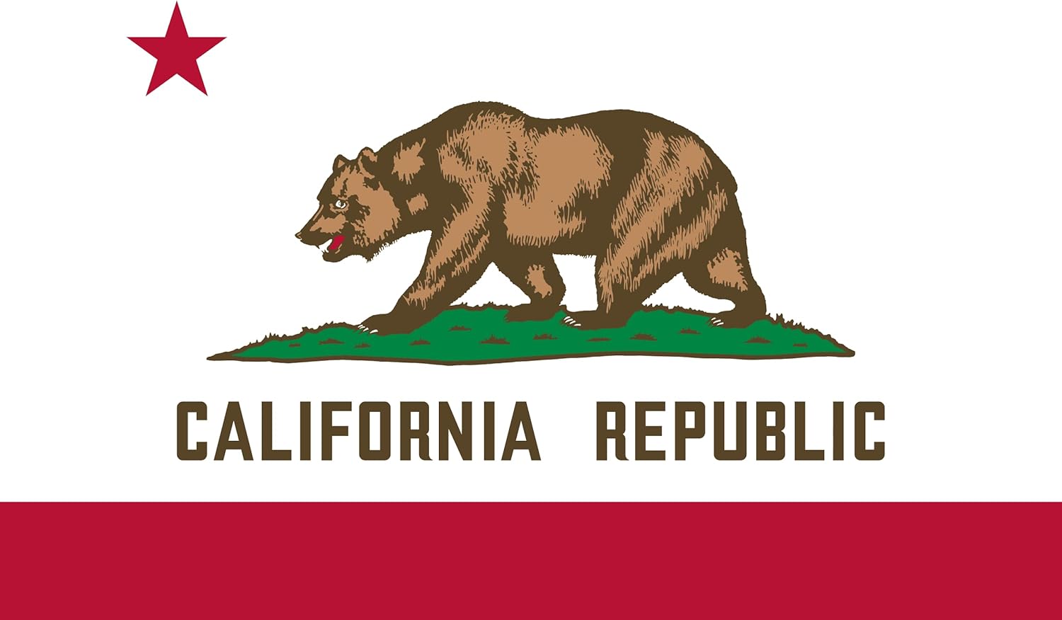 California Flag 6x10 ft, 180 x 300 cm Flag of California State, Large Size Polyester Banner for Outdoor, Vivid Color, Fade Proof, Durable, with 2 Brass Grommets