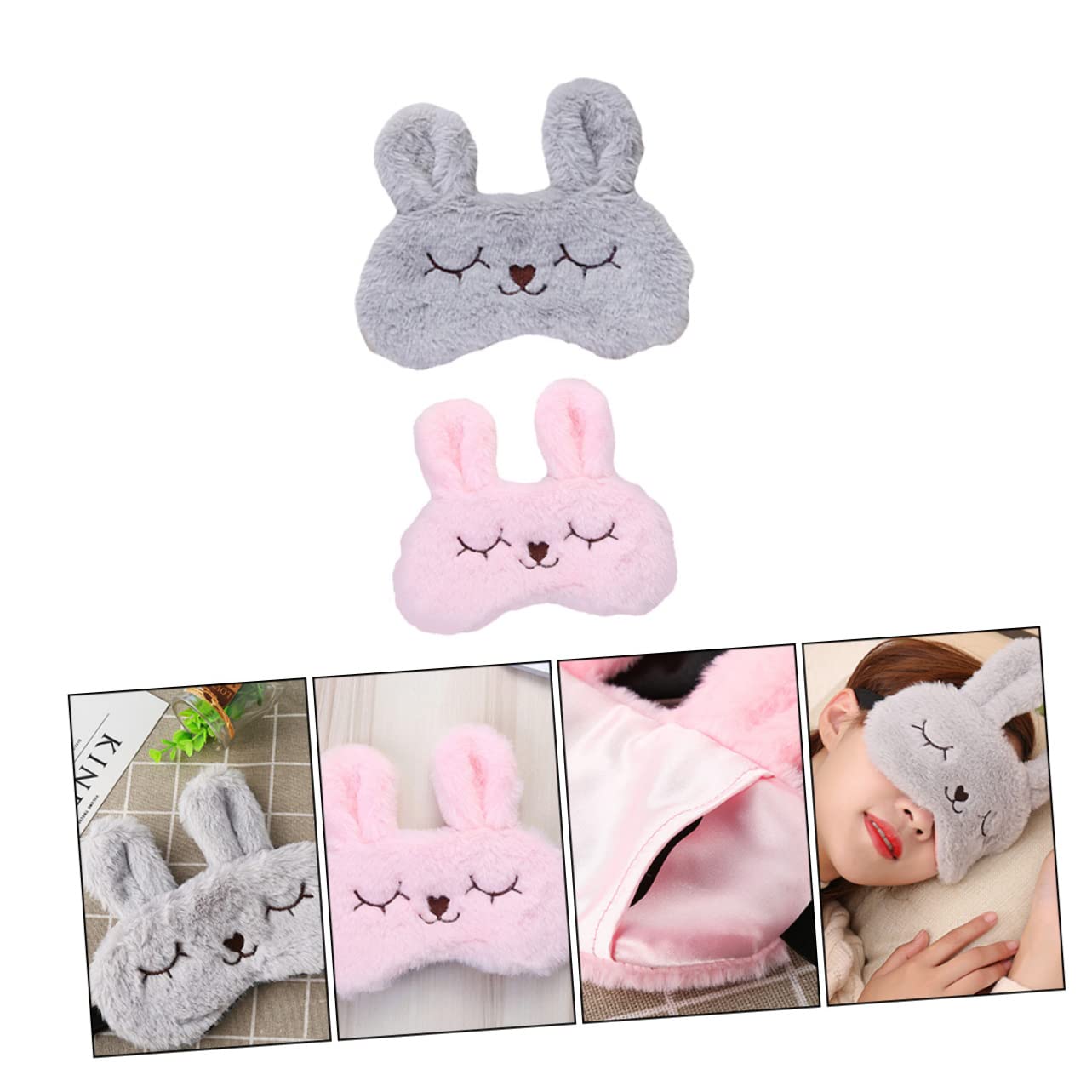 Amazon | FOMIYES 6個 ぬいぐるみうさぎのアイマスク キッズアイパッチ 