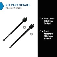 Vista 227 de TRQ Juego de barras de acoplamiento interiores delanteras 2 piezas compatibles con Acura RDX 2013-2018