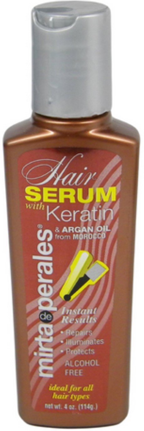 Mirta De Perales Hair Serum with Keratin & Argan Oil 4 Oz. 2-PACK