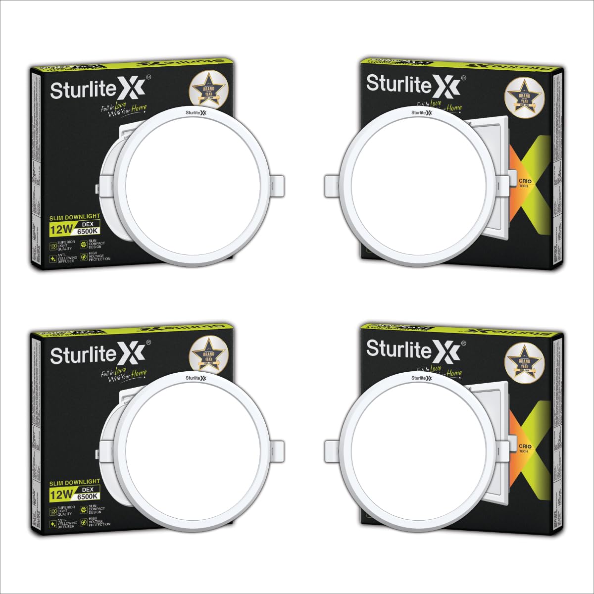 Sturlite 12W Dex Round LED Downlight| Cool White Color Temperature| 800 Lumens with CRI Tech for Various Ceiling Types and Rooms - (Pack of 4)-image-31