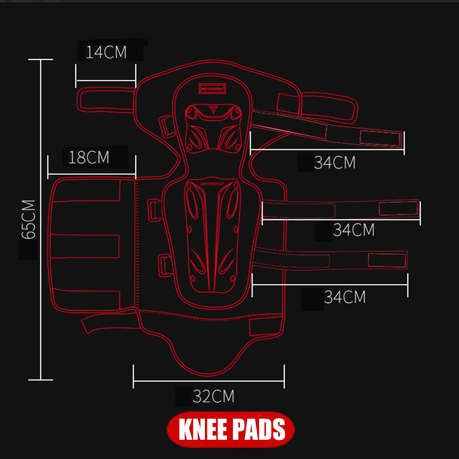 Protector de espinilla for Motocross, for Ciclismo de montaña, 2 Unidades