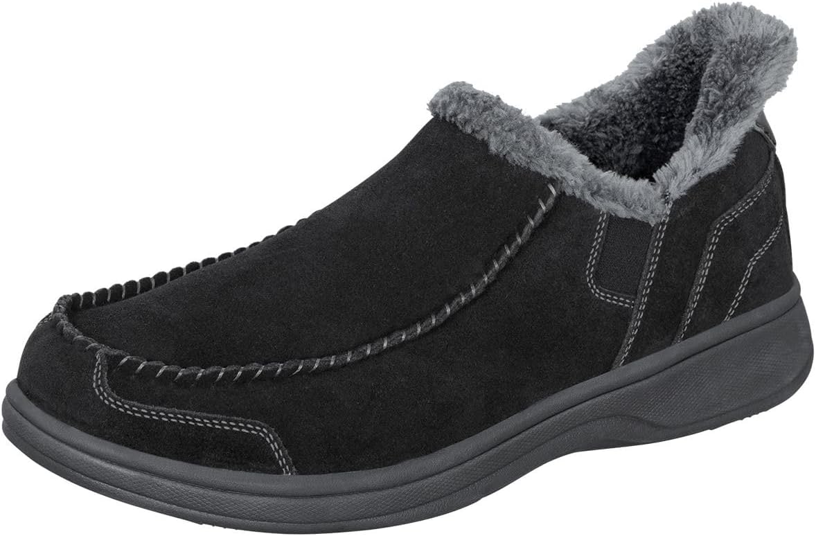 Product image of Orthofeet Men's Orthopedic Leather Vito Hands-Free Slipper