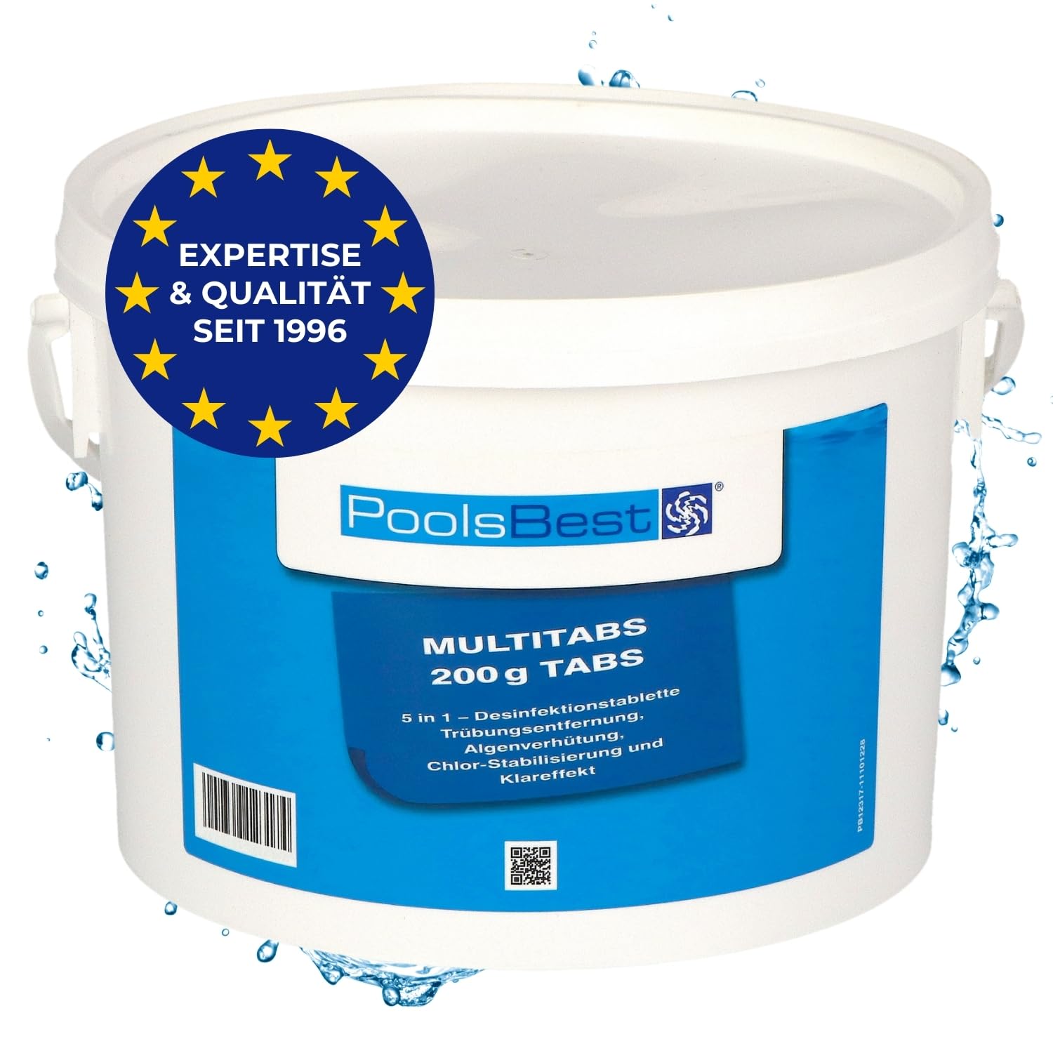 PoolsBest 3kg Chlor Multitabs 5 in 1 200g Langzeit Tabs Poolpflege Desinfektion
